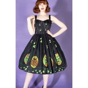 The Oblong Box Shop Swamp Creature Dress XL- NWT Pinup Halloween Tiki